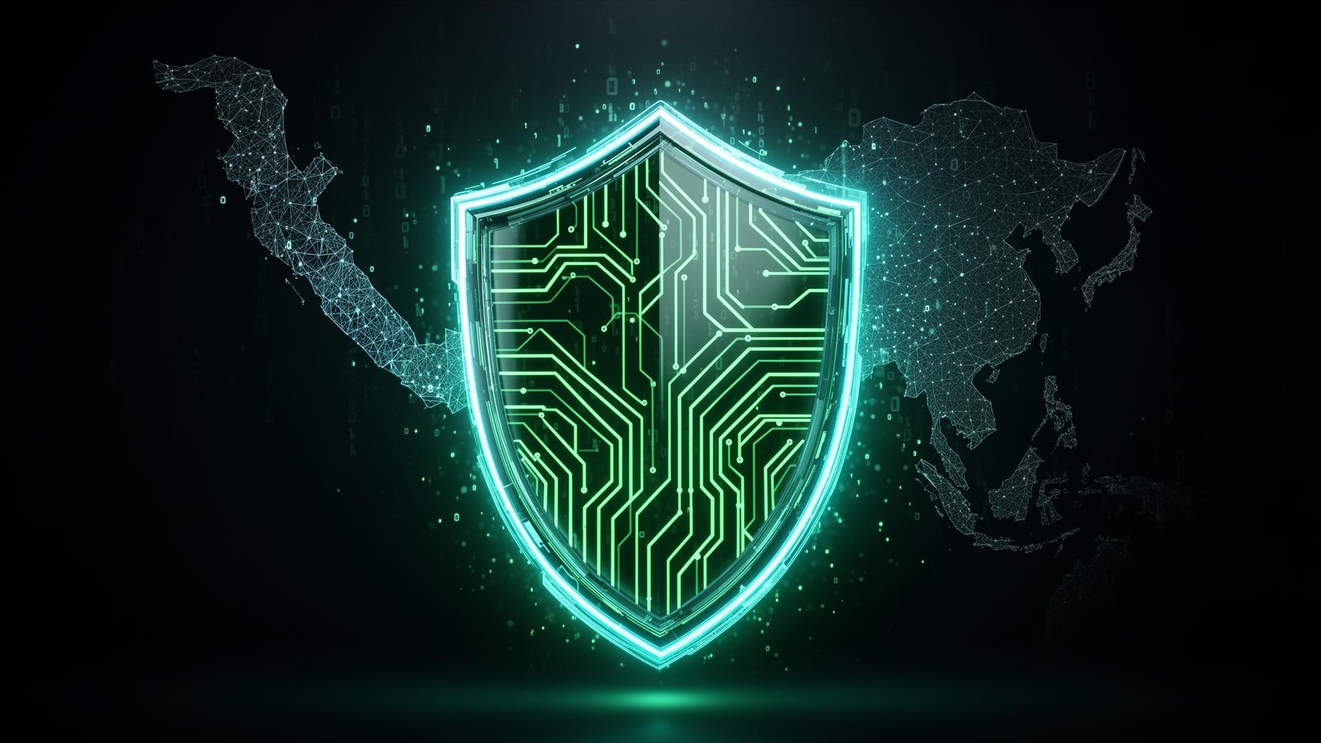 Cybersecurity network over Pakistan